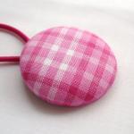Ponytail Holder, Pink Plaid