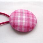 Ponytail Holder, Pink Plaid