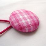 Ponytail Holder, Pink Plaid
