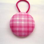 Ponytail Holder, Pink Plaid