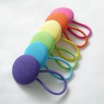 Bright Rainbow Hair Ties