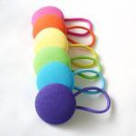 Bright Rainbow Hair Ties