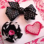 SALE Black and Pink Hair Bo..