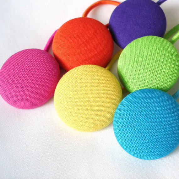 Bright Rainbow Hair Ties