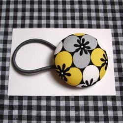 XL Ponytail Holder, Gray Black and Yellow