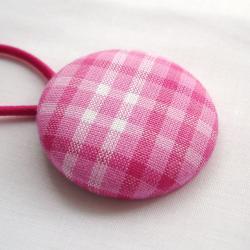 Ponytail Holder, Pink Plaid