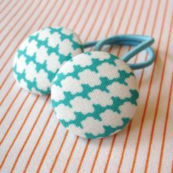 Teal Clouds. Hair Ties.